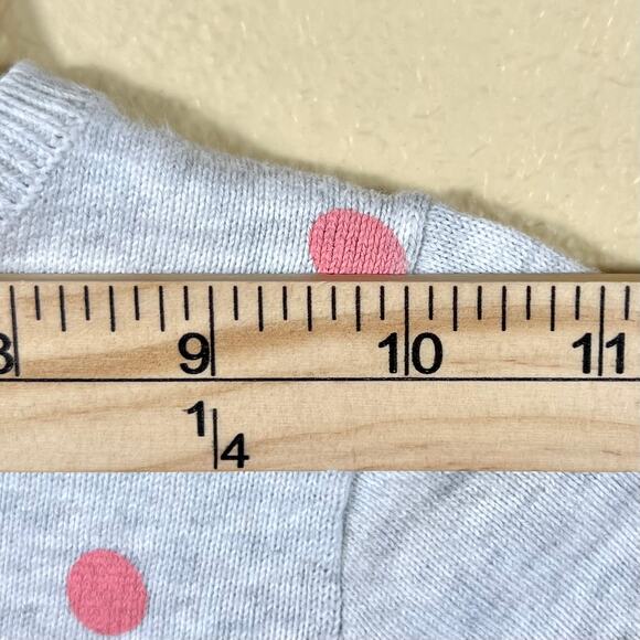 H&M Girls Gray Knit Polka Dot Crewneck Sweater 4-6Y - Picture 6 of 10